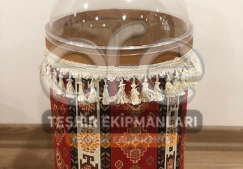 Kilim Desen Ahşap Kova