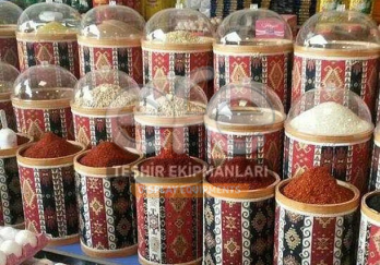 Kilim Desen Ahşap Kova