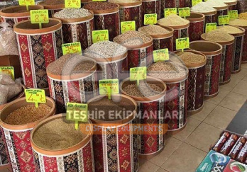 Kilim Desen Ahşap Kova
