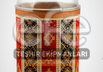 Kilim Desen Ahşap Kova