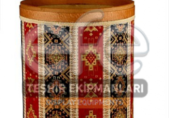 Kilim Desen Ahşap Kova