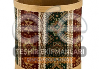 Kilim Desen Ahşap Kova