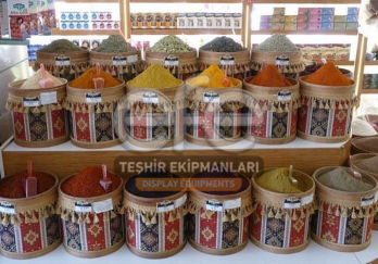 Kilim Desen Ahşap Kova