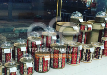 Kilim Desen Ahşap Kova