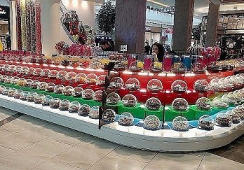 Çift Yönlü Küre Kutulu Şekerleme Standı