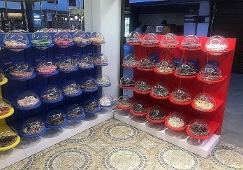 Çift Yönlü Küre Kutulu Şekerleme Standı