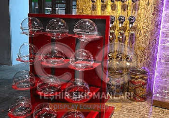 Çift Yönlü Küre Kutulu Şekerleme Standı