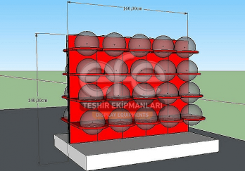 Çift Yönlü Küre Kutulu Şekerleme Standı