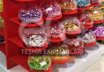Çift Yönlü Küre Kutulu Şekerleme Standı